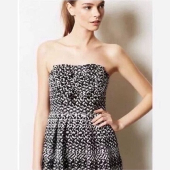 🖤ANTHROPOLOGIE🖤EVA FRANCO STRAPLESS BOW DRESS🖤 - Picture 2 of 8